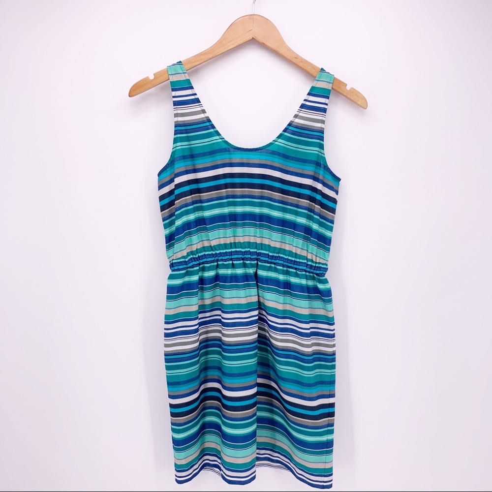 Ann Taylor LOFT Petites Stripe Casual Tank Dress E10